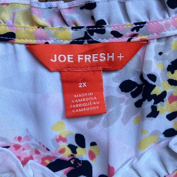 JOE FRESH WOMENS SIZE 2X FLORAL TEE - Picture 7 of 7